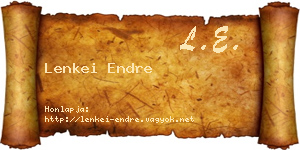 Lenkei Endre névjegykártya