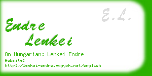 endre lenkei business card